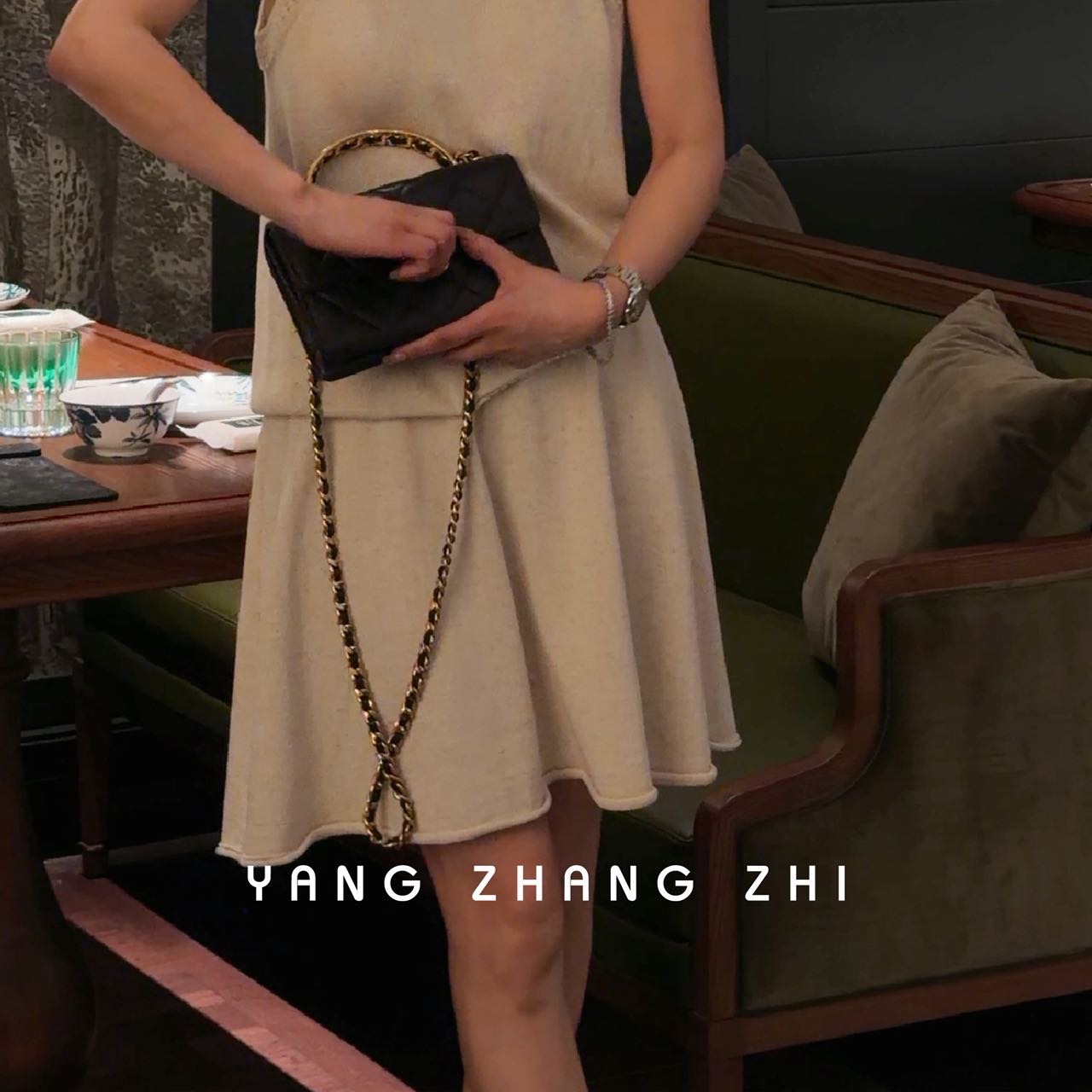 YANG【法式针织】春夏显瘦松紧腰A字半身裙YXQ071